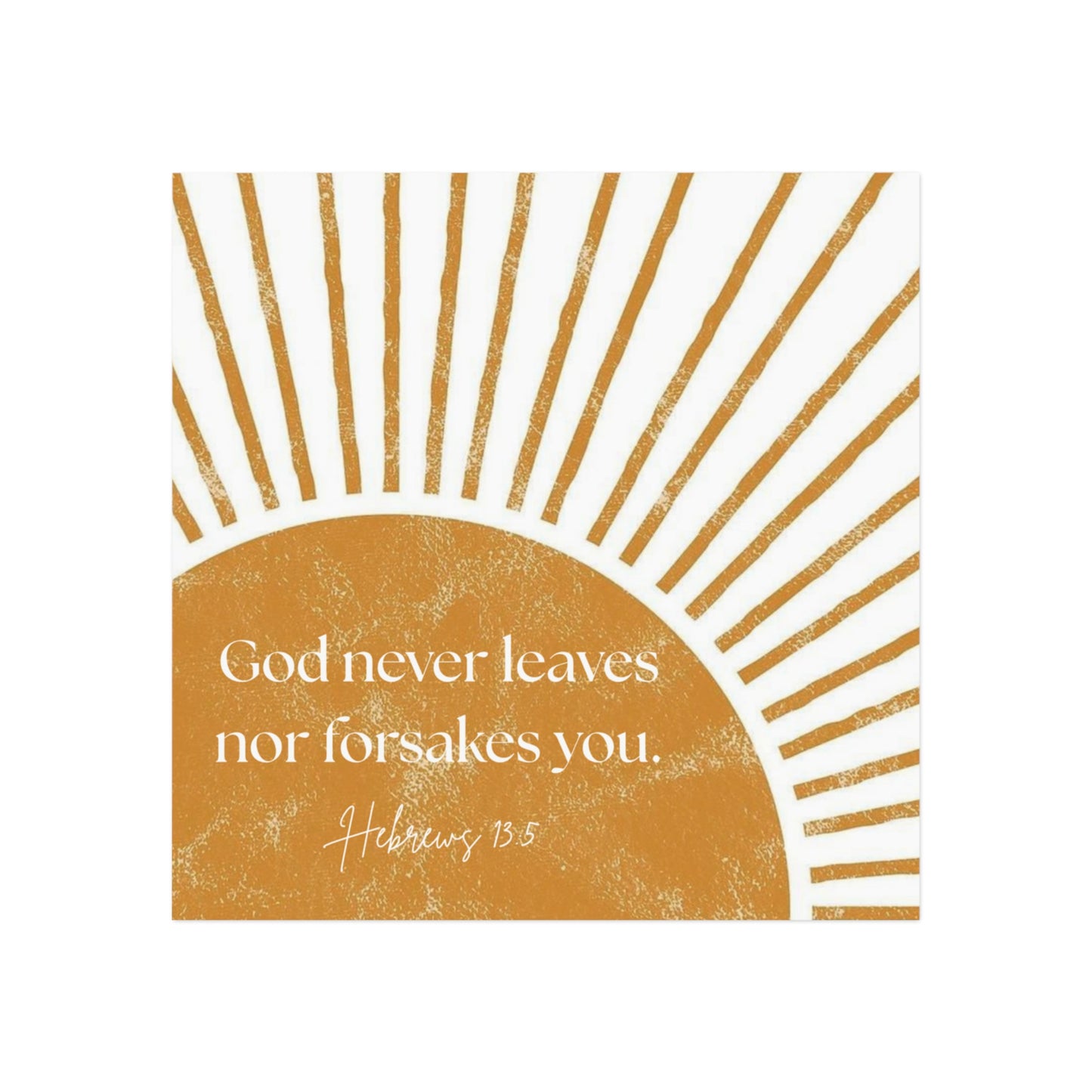 God Never Leaves You Square Magnet