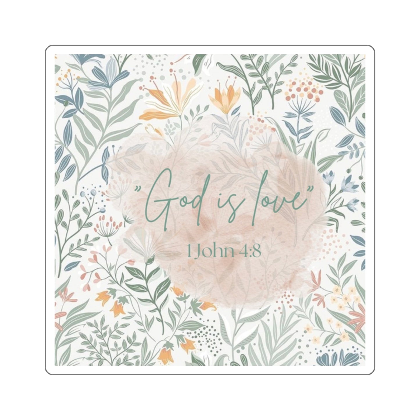 God is Love Square Sticker