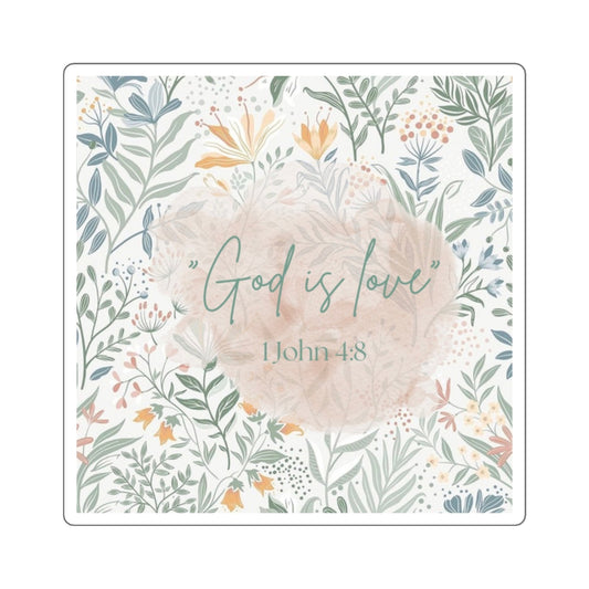 God is Love Square Sticker