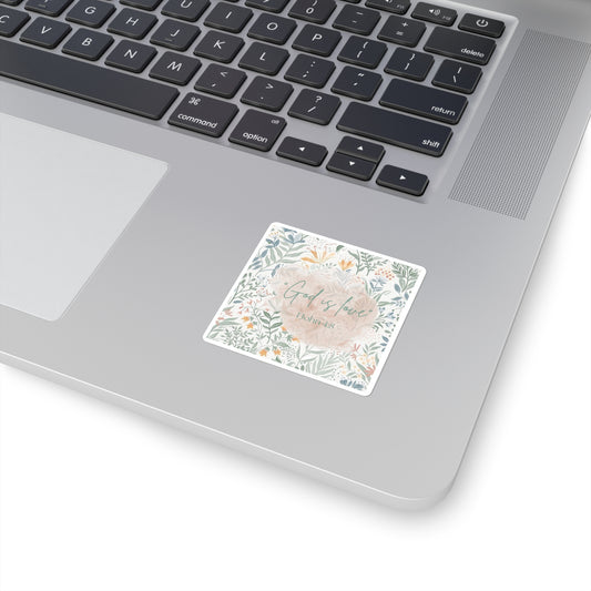 God is Love Square Sticker